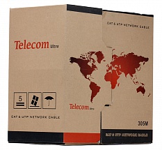 Кабель "Telecom" Ultra Pro (TU634057) UTP 4 пары кат.6 бухта 305м (Омедненный)