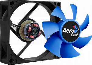 Вентилятор Aerocool Motion 8 Plus, 80x80x25мм, 2000 об./мин., разъем MOLEX 4-PIN + 3-PIN, 25.3 dBA, съемная крыльчатка