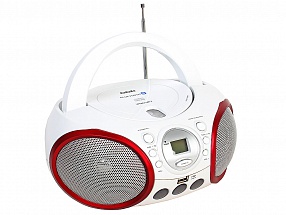 Аудиомагнитола BBK BX150BT белый/красный