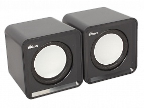 Колонки RITMIX SP-2020 2.0 Black 2x2.5 Вт, 90-20000 Гц, mini Jack, USB