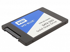 Твердотельный накопитель SSD 2.5" 2TB Western Digital WD Blue 3D NAND SSD WDS200T2B0A (SATA 6Gb/s, 2.5") (R530/W560Mb/s, TLC, SATA) (WDS200T2B0A)