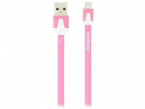 Кабель Energizer microUSB (кабель USB на microUSB ,длина 1м) Розовый CMCPK2